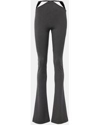 The Attico - Cutout Jersey Flared Pants - Lyst