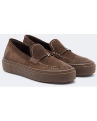 Hogan - Crosswind Suede Loafers - Lyst