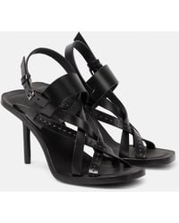Max Mara - Seamhighsan 90 Leather Sandals - Lyst