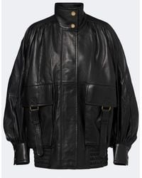 Zimmermann - Valiant Leather Bomber Jacket - Lyst