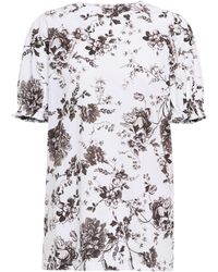 Erdem Baumwolle T-Shirt Jane aus Baumwolle in Natur Damen Bekleidung Oberteile T-Shirts 