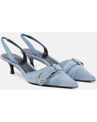 Givenchy - Pumps slingback Voyou in denim - Lyst