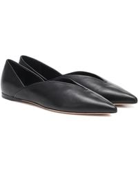 Max Mara Fisher Leather Ballet Flats - Black
