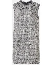 Dolce & Gabbana - Tweed Lame Minidress - Lyst