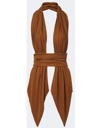 Christopher Esber - Scarf Halterneck Jersey Top - Lyst