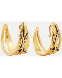 Saint Laurent - Cassandre Large Clip-On Earrings - Lyst