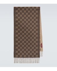 Gucci - Gg Fringed Cashmere Scarf - Lyst