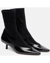 Jacquemus - Tourni Leather And Suede Ankle Boots - Lyst