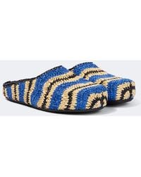 Marni - No Vacancy Inn Striped Woven Mules - Lyst