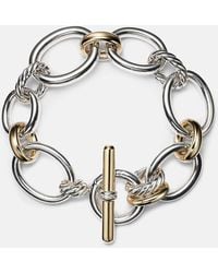 David Yurman - Dy Mercer 18Kt And Sterling Chain Bracelet With Diamonds - Lyst
