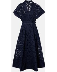 Rebecca Vallance - Antalya Broderie Anglaise Midi Dress - Lyst