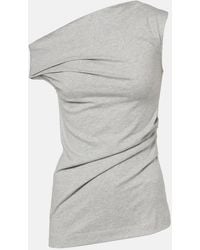 Dries Van Noten - Draped Cotton Jersey Top - Lyst