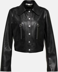 Stella McCartney - Faux Leather Shirt Jacket - Lyst