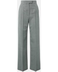 McQueen - Weite Hose Aus Wolle Und Mohair - Lyst