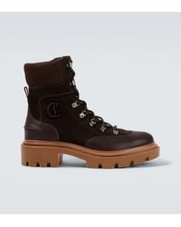 Christian Louboutin - Armandine College Leather Hiking Boots - Lyst