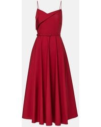 Roland Mouret - Cotton Poplin Midi Dress - Lyst