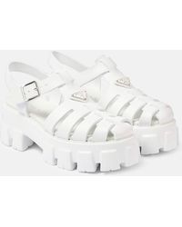 Prada - Sandalen Monolith Aus Lederimitat - Lyst