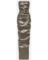 Rick Owens - Lido Corset Coated Denim Gown - Lyst