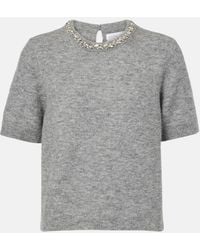 Velvet - Layton Embellished Alpaca And Wool-Blend Top - Lyst