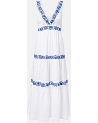 Heidi Klein - Besticktes Maxikleid Cannes Aus Baumwolle - Lyst