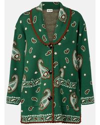 RIXO London - Morla Paisley Wool And Cotton Cardigan - Lyst