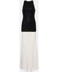 STAUD - Verzierte Robe Gabrielle Aus Crepe - Lyst
