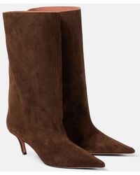 AMINA MUADDI - Stiefel Fiona 60 Aus Veloursleder - Lyst