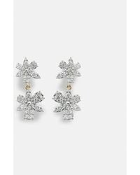 STONE AND STRAND - Grand Magnolia 14Kt Drop Earrings With Diamonds - Lyst