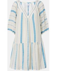 Velvet - Selita Tiered Cotton Jacquard Minidress - Lyst