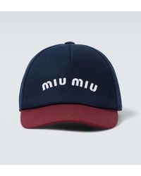 Miu Miu - Logo Cotton Drill Baseball Cap - Lyst