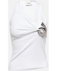 Coperni - Emoji Embellished Cotton Tank Top - Lyst