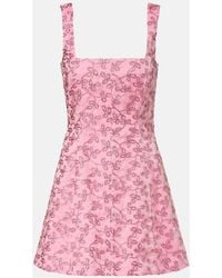 Markarian - Floral Sequined Minidress - Lyst
