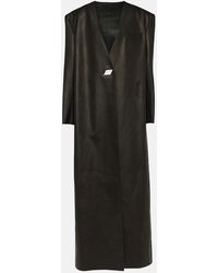 The Attico - Leather Maxi Coat - Lyst