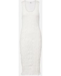 TOTEME - Pleated Midi Dress - Lyst