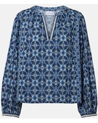 Velvet - Claudie Printed Cotton Blouse - Lyst