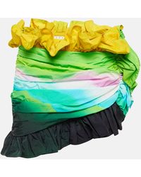 Area - Ombre Ruffled Miniskirt - Lyst