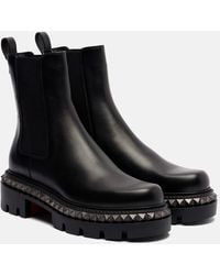 Christian Louboutin - Verzierte Ankle Boots St Emilia Aus Leder - Lyst