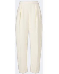 Rohe - Wool-Blend Boucle Barrel-Leg Pants - Lyst