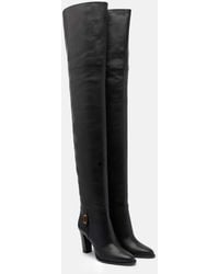 Saint Laurent - Overknee-Stiefel Julia 85 Aus Leder - Lyst
