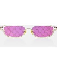 Gucci - GG Rectangular Sunglasses - Lyst