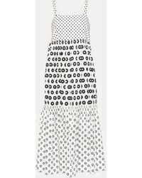 Tory Burch - Printed Cotton-blend Midi Dress - Lyst