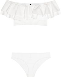Lisa Marie Fernandez Bikini Mira mit Volants - Weiß