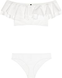 Lisa Marie Fernandez Bikini Mira mit Volants - Weiß