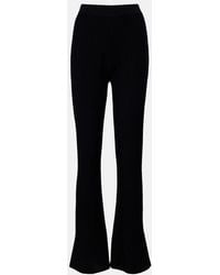 Max Mara - Bello Ribbed-Knit Flared Pants - Lyst