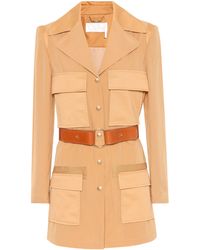 Chloé Abrigo con cinturón - Marrón