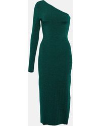 Victoria Beckham - One-shoulder Knitted Midi Dress - Lyst