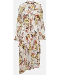 Zimmermann - Abito Midi Matchmaker Con Stampa Floreale - Lyst