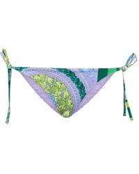 Versace - Barocco Mosaic Printed Bikini Bottoms - Lyst