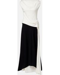 Proenza Schouler - Daliah Draped Crepe Satin Maxi Dress - Lyst