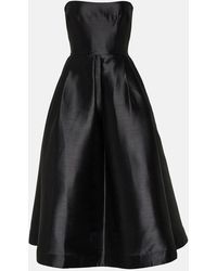Alex Perry - Strapless Faille Midi Dress - Lyst
